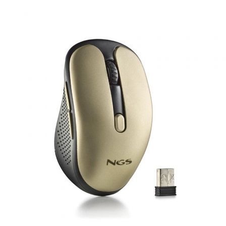NGS Evo Rust Ratón Inalámbrico Negro/Dorado